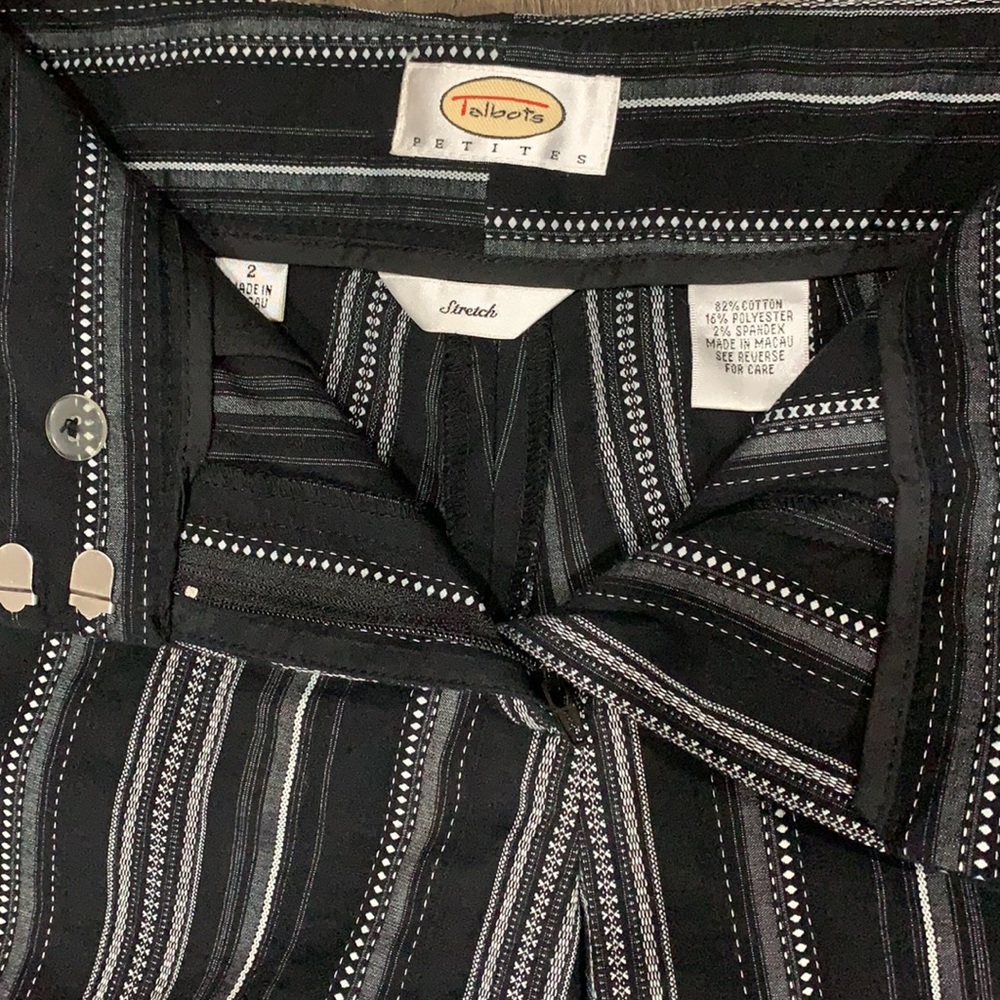 Talbots Petites Stretch Striped Capris - Picture 3 of 5